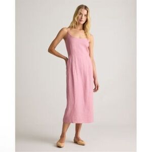 Quince Blush Pink Sleeveless Midi Dress